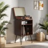 FONTOI Record Player Stand with Storage Space, Turntable Stand Record