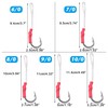 Fishing Assist Hooks with PE line,40pcs Stainless Steel Vertical Jigging