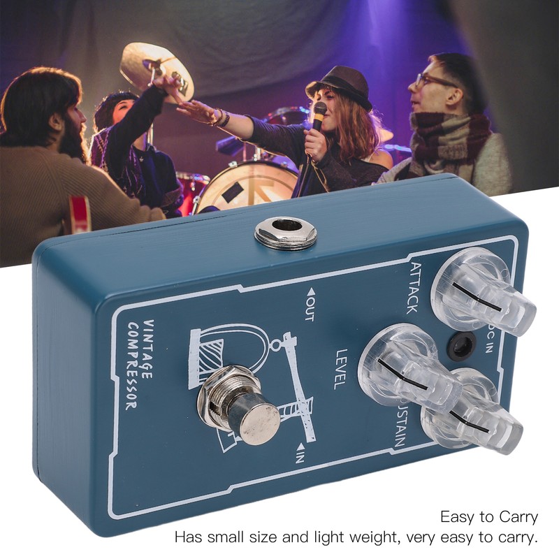 Compressor Effect Monoblock Guitar Compression Effector Pedal with True Bypass
