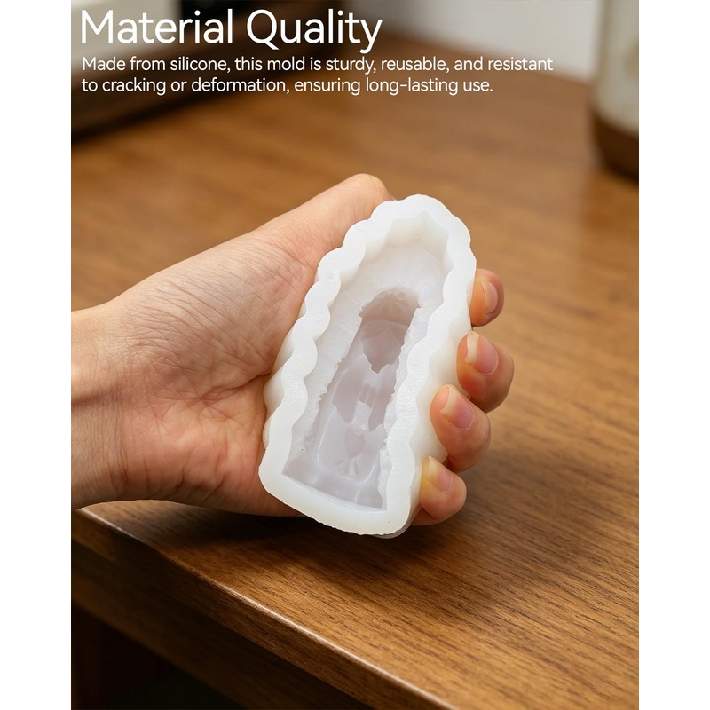 2-Pack Prayer Candle Mold - Virgin Mary Silicone DIY Molding