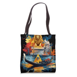 Venetian Adventure Lion Statue Art For Travel Lovers Tote Bag