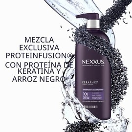 Nexxus Keraphix Champú y acondicionador y 3 máscaras de tratamiento para cabello dañado, sistema de tratamiento de reparación de cabello dañado,