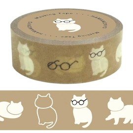 Hamamonyo Masking Tape Cat Glasses