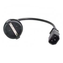 SZRMCC UPS PDU Power Cord IEC 320 C14 Plug Adapter to Convert Europe CEE7/7 Schuko Socket,IEC320 C14 Male to Europe Female Socket Short Adapter Cable (3pcs)