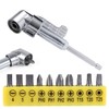 105 Degree Right Angle Drill Adapters with Bend Screwdriver Bit,