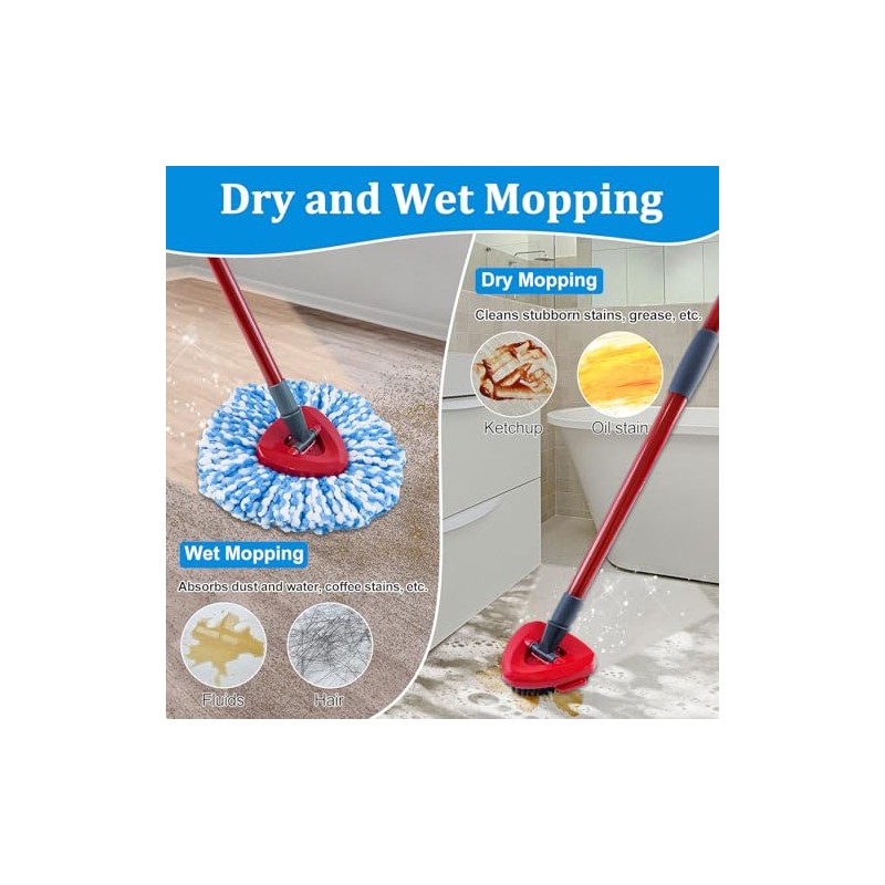 Mop Heads Replacements for O-Cedar RinseClean 2-Tank Spin Mop, Mop