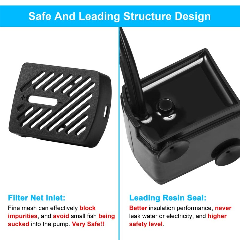 DaToo 50GPH 3W Small Submersible Water Pump Mini Fountain Pump