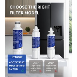 Stokk LT1000P ADQ747935 Refrigerator Water Filter Replacement, Compatible with LG LT1000P/PC/PCS, MDJ64844601, ADQ74793501, ThinQ, LMXS28626S, LFXS26973S, ADQ74793502 and LT120F Air Filter, 3Combo
