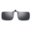 Clip-on Polarized Sunglasses, Over Glasses, One-touch Attachment, Smoke, Attaches to