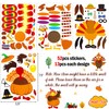 52pcs Thanksgiving Crafts for Kids, Make-A-Turkey Stickers Party Games/Favors/Supplies(Small Size)