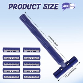 Chumia Chumia Twin Blade Razors for Men Stainless Steel Disposable Razors Men Bulk Plastic Shavers Multipurpose Portable Manual Disposable Shavers for Bathing Hotel Travel(400 Pieces)