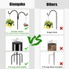 Gtongoko Double Shepherds Hook for Outdoor, 108 Inch Bird Feeder