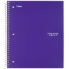 Five Star Spiral Notebook, 3-Subject, Wide Ruled Paper, 10-1/2" x