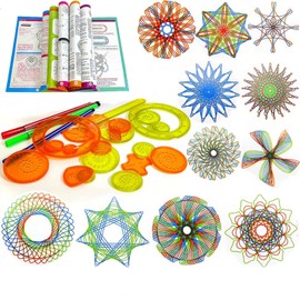 Doyime Ruler Template (Set of 27) Design Ruler, Twirling Turner, Drawing Set, Million Flower Scale, Twirling Ruler, Drawing, Twirling, Circle, Multi-functional Painting, Flower Painting Gear, Durable,