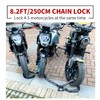 AKM Motorcycle Lock 8.2ft/250cmx10mm Thick Anti-Theft Heavy Duty Chain Locks