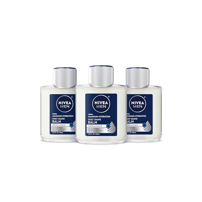 NIVEA FOR MEN Moisturizing Post Shave Balm 3.30 oz (Pack