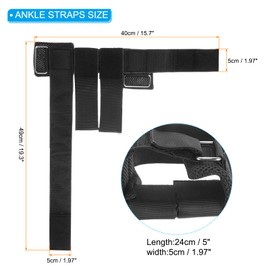 PATIKIL Dumbbell Foot Attachment 2 Pack Adjustable Ankle Weights Dumbbell Ankle Straps for Feet Weight Lifting Shin Splint Leg Extensions Tibialis Pull Black