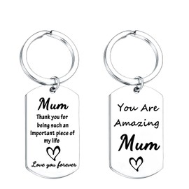 Nfyxcaz Mum Gifts from Son Daughter Mum Keychain Mother’s Day Gifts Mother Keyring Christmas Birthday Gifts for Mum