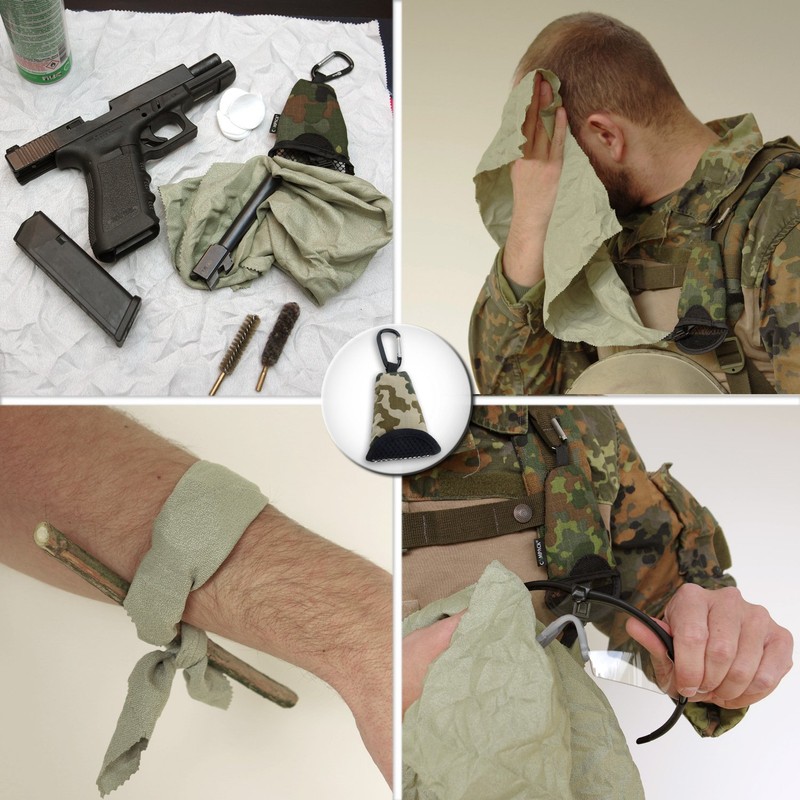 BW Bundeswehr Camo Buddy Towel Microfibre Cloth Super Absorbent Quick