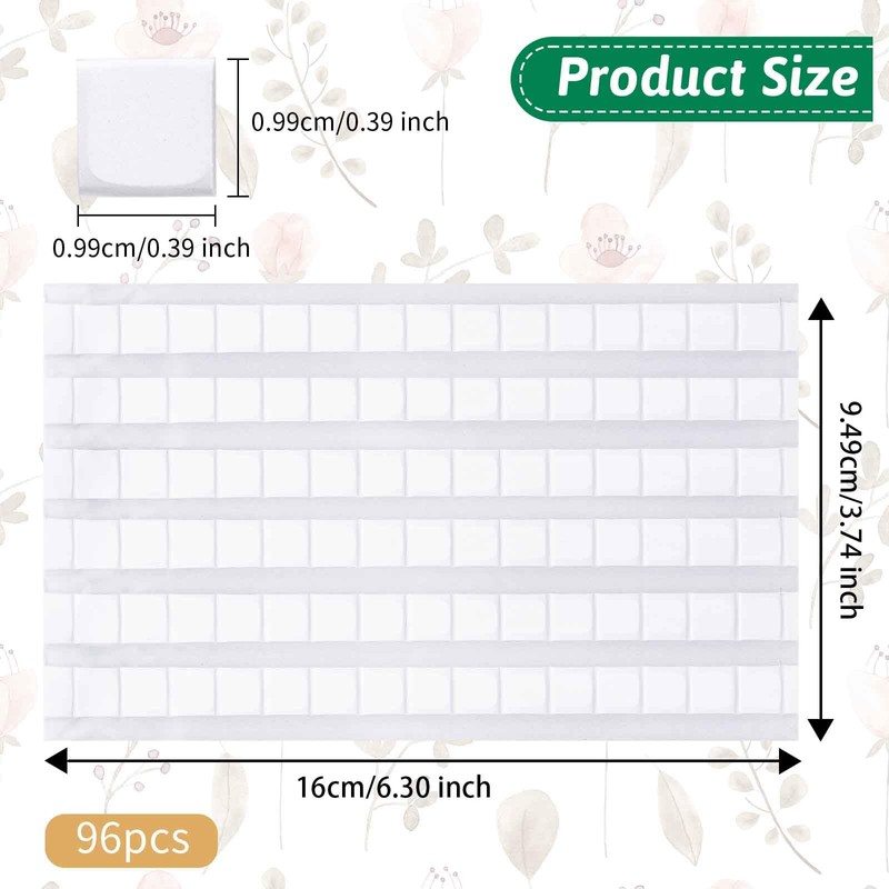 96 Pcs Adhesive Poster Sticky Tack, Reusable Removable Non-Toxic Mounting