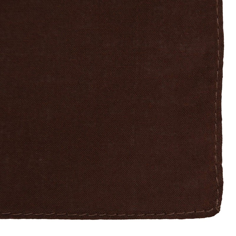 Dark Brown Solid Bandana - Single Piece 14x14