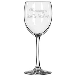 Artisan Owl Mommy's Little Helper - Funny 12oz Stemmed Wine Glass