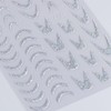 Holographic French Line Nail Art Stickers, 8 Sheets Silver Matte