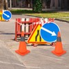 LDXDRU Pack of 4 Warning Traffic Cones Pylons 18 Inch
