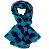 Purple Possum® Blue Scarf Ladies Abstract Retro Style Shapes Teal