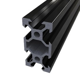 V Slot 2040 Black Length 200-2000 mm V Type Anodised Linear Schine for 3D Printers Prusa Ender, CR-3, AM-8, Aluminium Profile Ideal for Building Hobby CNC Machines, Laser Plotters (2000 mm)