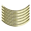 MDF Rim Stripe Strobe Type Pumpkin Yellow 10mm Width 17 & 18 Inches RIM-10M-STPY-17&18
