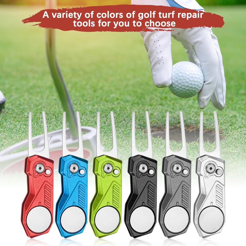TIXIPEM Golf Divot Repair Tool- Switch Foldable Divot Tool with