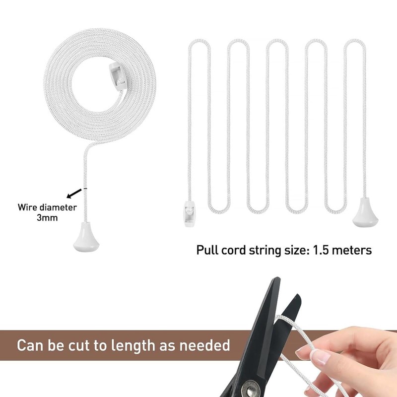 CNOYEEO 4pcs Replacement Nylon Pull Cord for Ceiling Light Switch,