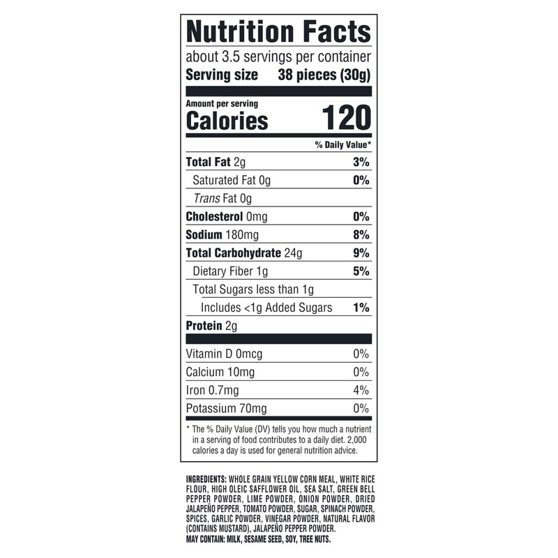 Good Thins Jalapeño & Lime Corn & Rice Snacks Gluten