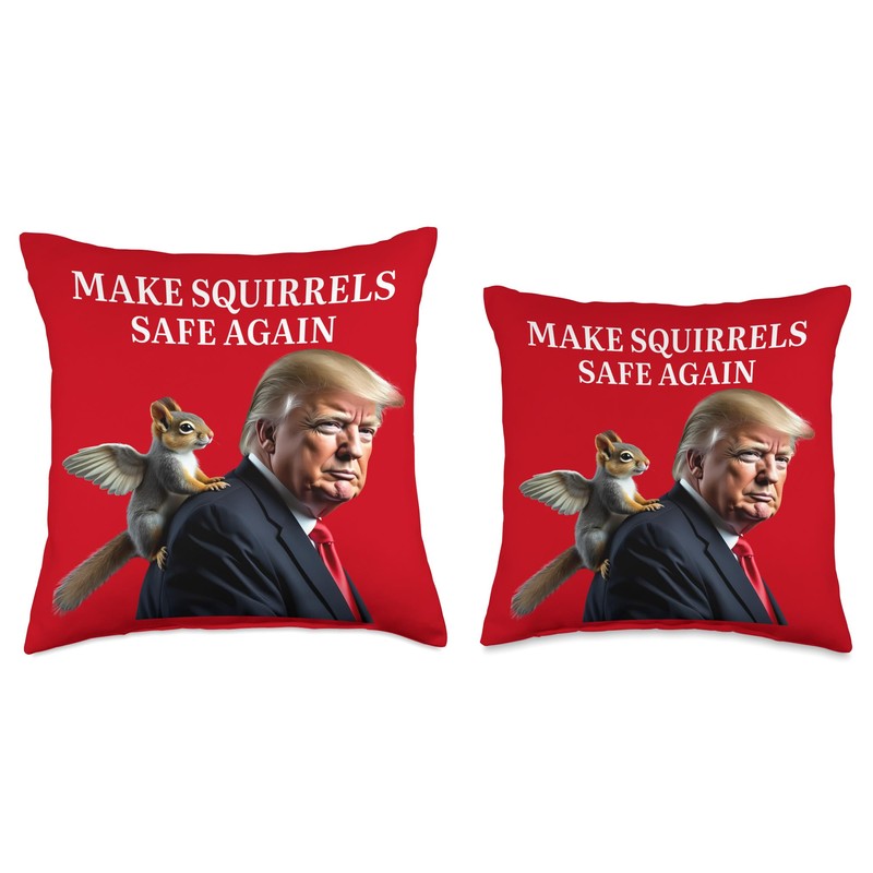 Make Squirrels Safe Again Peanut The Squirrel P'Nut Trump Throw