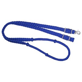 Tough 1 Knotted Cord Roping Reins, Royal Blue