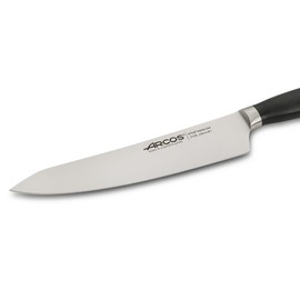 ARCOS Forged Chef Knife 8 Inch Stainless Steel Blade 200 mm. Professional Kitchen Knife. Injected Polypropylene POM Handle. Ideal for World-Class Chefs. Clara Series. Black Color.