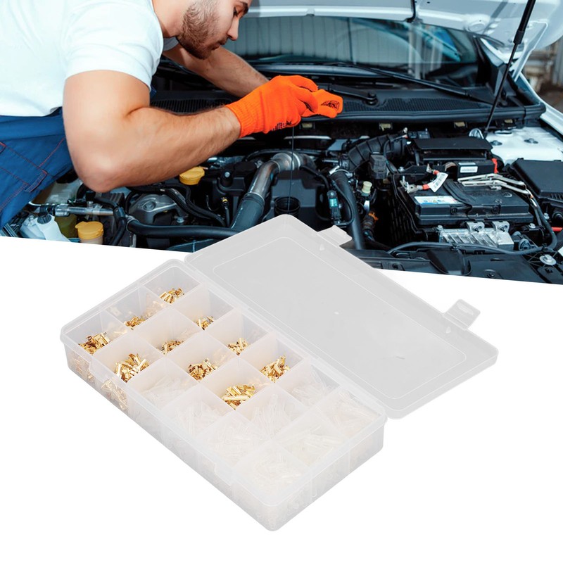 1000Pcs Male Female Blade Terminal Set Flame Retardant PVC Insulated