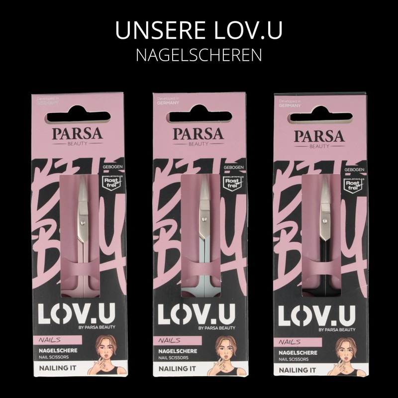 PARSA Beauty LOV.U Nail Scissors (Pink) - Nail Cutter for