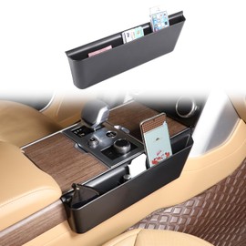 HAPPYHORSE Car Gear Shift Storage Box Tray Compatible with Land Rover Range Rover VOGUE 2023-2026，Center Console Gear Shifter Side Organizer Storage Box Tray Accessories (Black (Right))