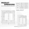 White Marble Faux Printed Double Gang Rocker Decorative Light Switch