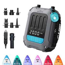 Bluefie Electric Paddle Board Pump | SUP Electric Pump | E-Swift Portable Pump | Auto Shut Off | LCD Display