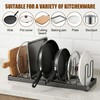 Expandable Pot and Pan Organizer for Kitchen Cabinets – Adjustable