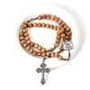 Nazareth Store Sacred St Michael Wood Beads Rosary Solid Wooden
