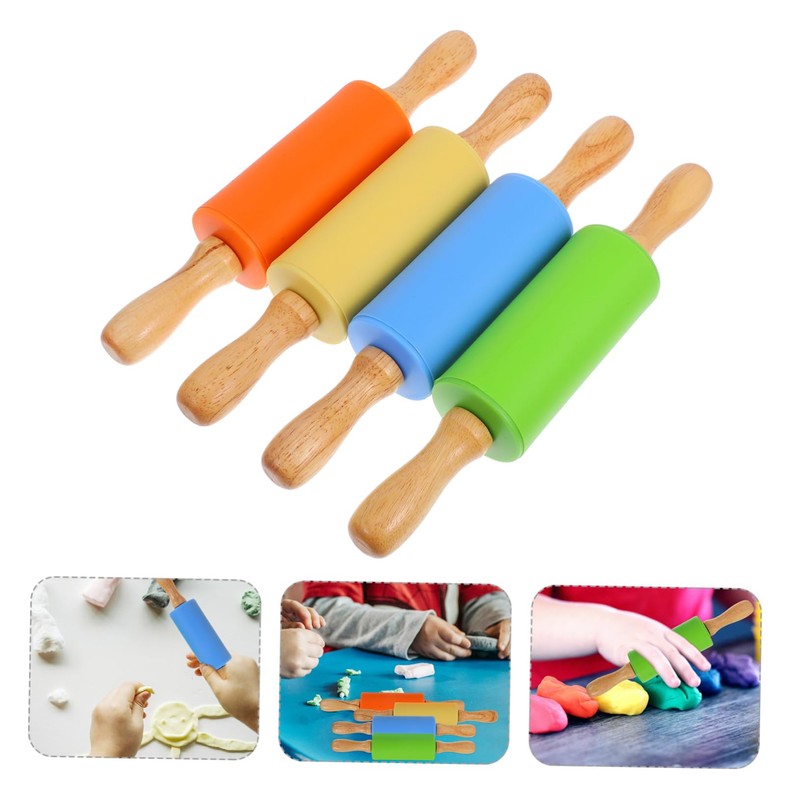 BIUDECO Rolling Pin for Clay 4 Color Mini Rolling Pin