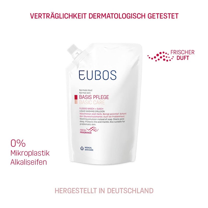 Eubos Refill Bag Wash Emulsion Red 400 ml pH Neutral