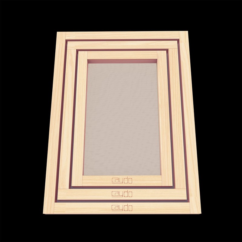 Caydo 6 Pieces 3 Size Wood Silk Screen Printing Frame