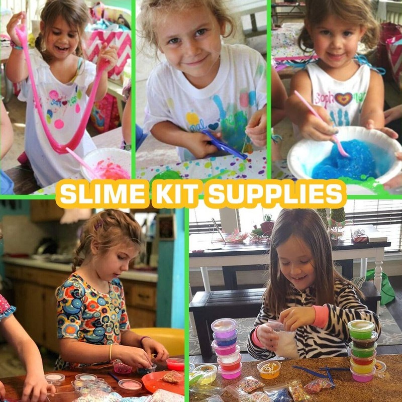 BYONEBYE 126 Pcs DIY Slime Making Kit for Girls Boys