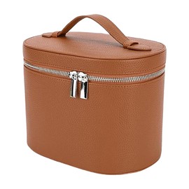 Makeup Bag,Womens Makeup Bag | PU Leather Zipper Pouches Organizer Holder Waterproof Portable for Toiletry Jewelry Beach Car Shower Packing Bathroom Vanity Girls