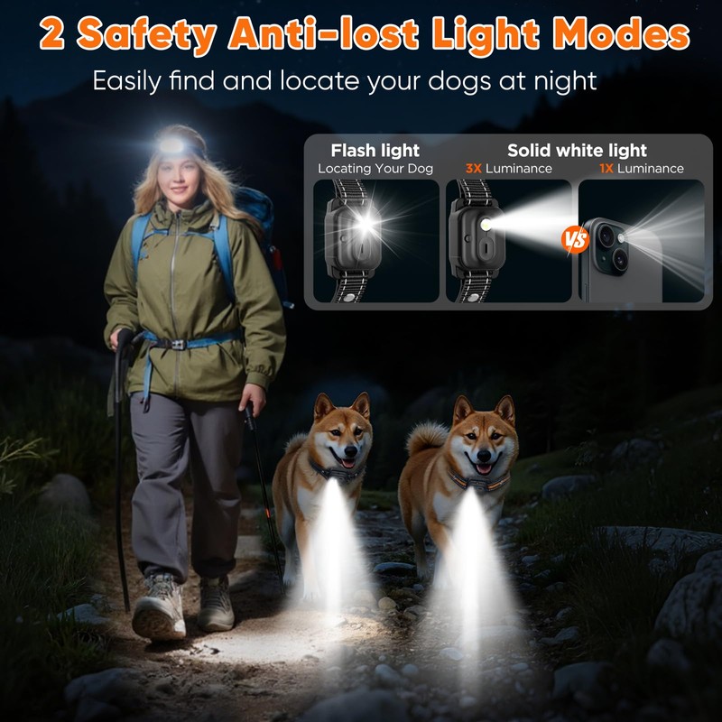 Dog Shock Collar 2 Dogs, 3300ft Dog Training Collar with